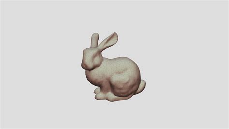 For the purposes of this demo, I'll use the Import Bunny option to import the Stanford bunny. . Stanford bunny obj with texture
